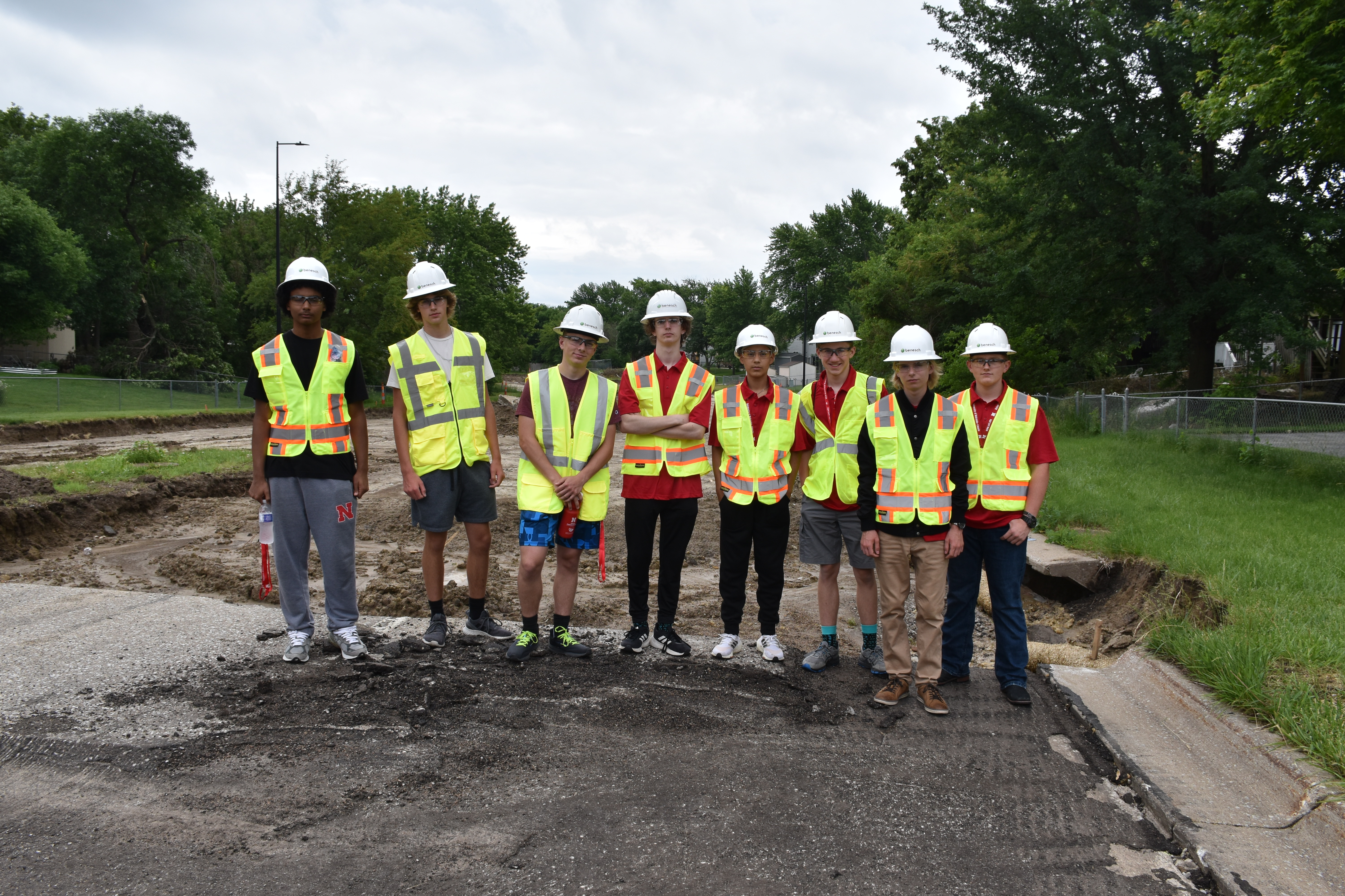 discover transportation engineering group photo at construction site