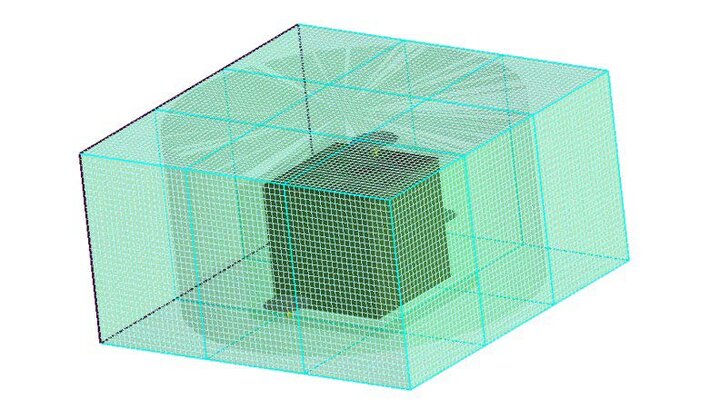 Mesh of UNLETB FLOW3D-Hydro Model