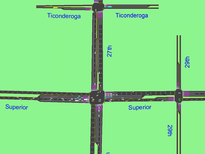 Simulated highway